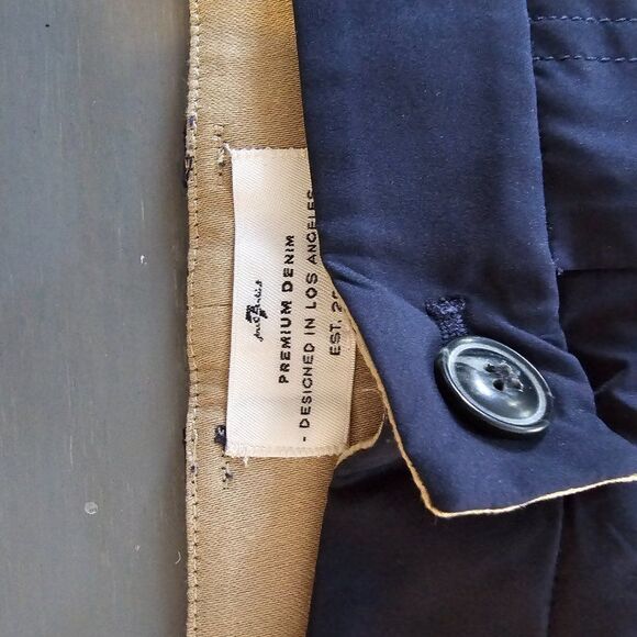 7 For All Mankind Men's Navy Flat Front Regular Fit Chino Shorts Size 28 - Picture 5 of 6